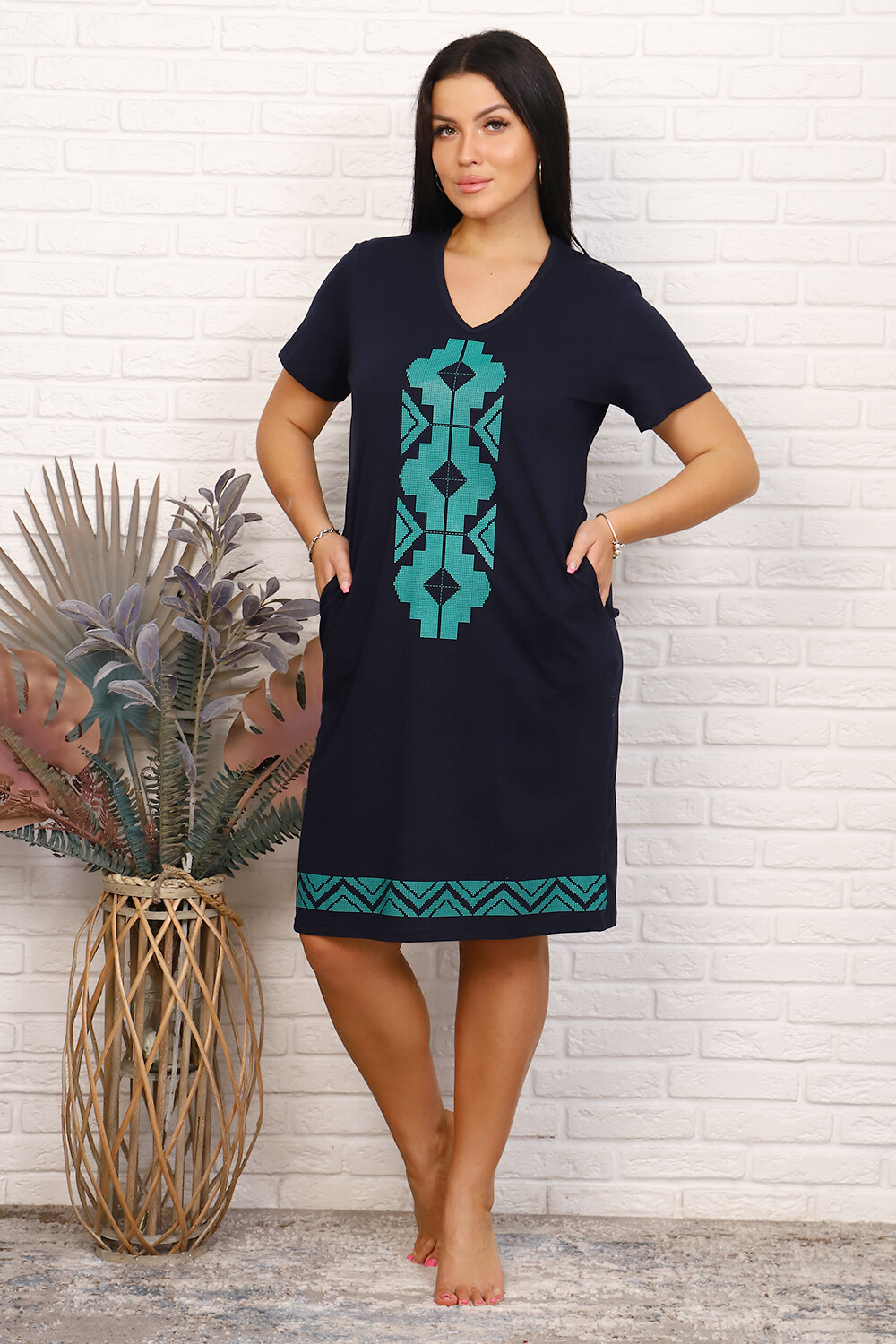 ст. цена810руб.! Натали Туника 6227темно-синий