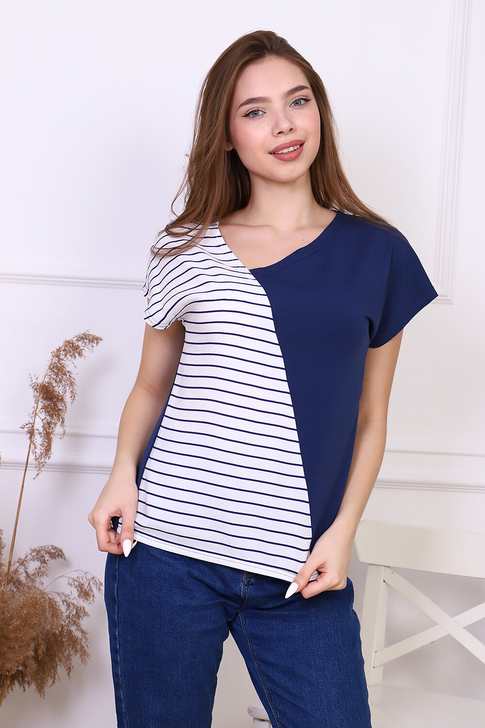 ст. цена612руб.! 612612Натали Футболка 24865синий