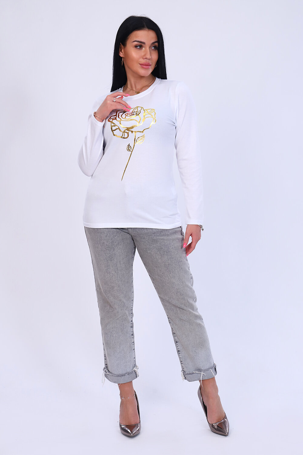 ст. цена684руб.! 684684Натали Лонгслив 55049белый