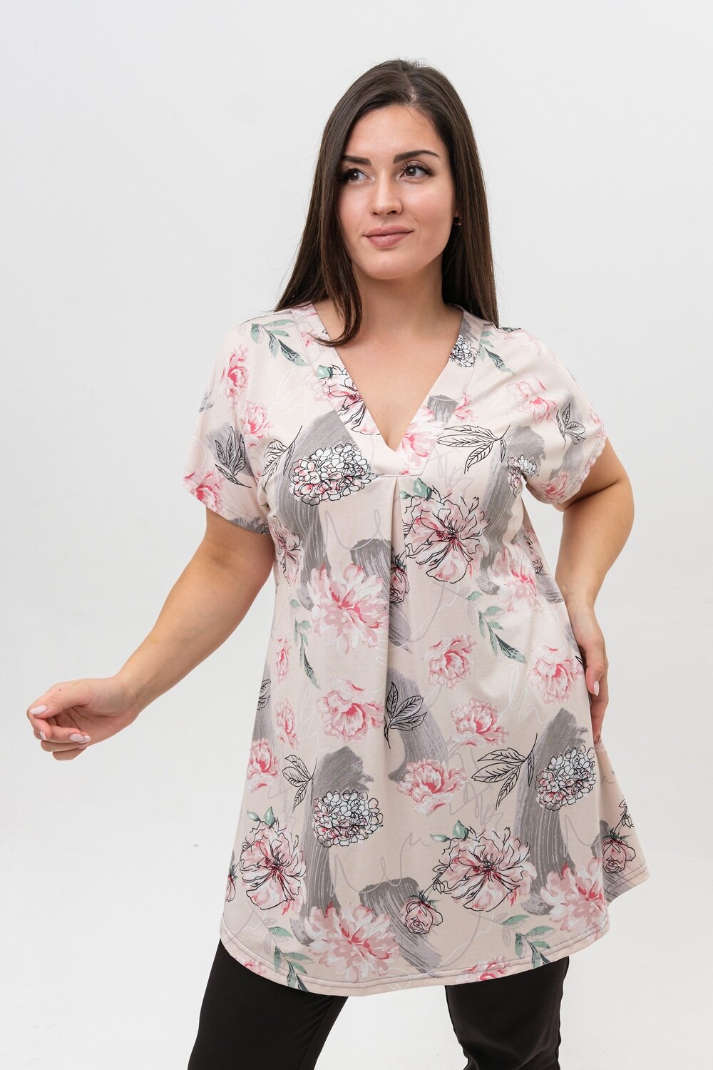 ст. цена816руб.! 816816Натали Туника 6767пудра