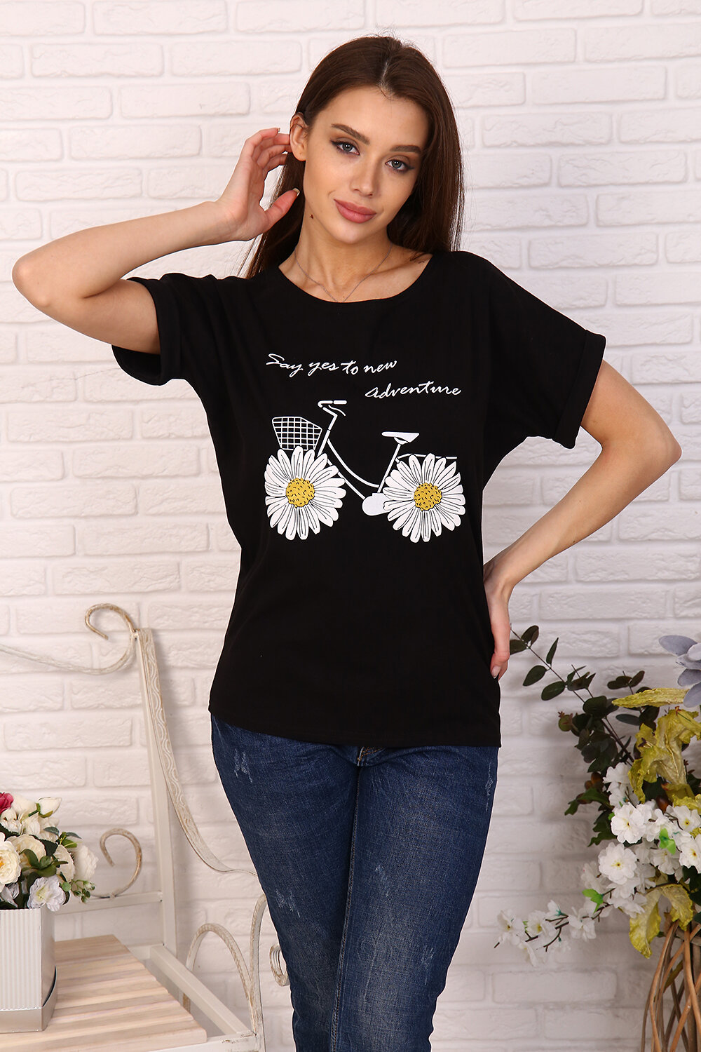 ст. цена600руб.! 600600Натали Футболка 24827черный