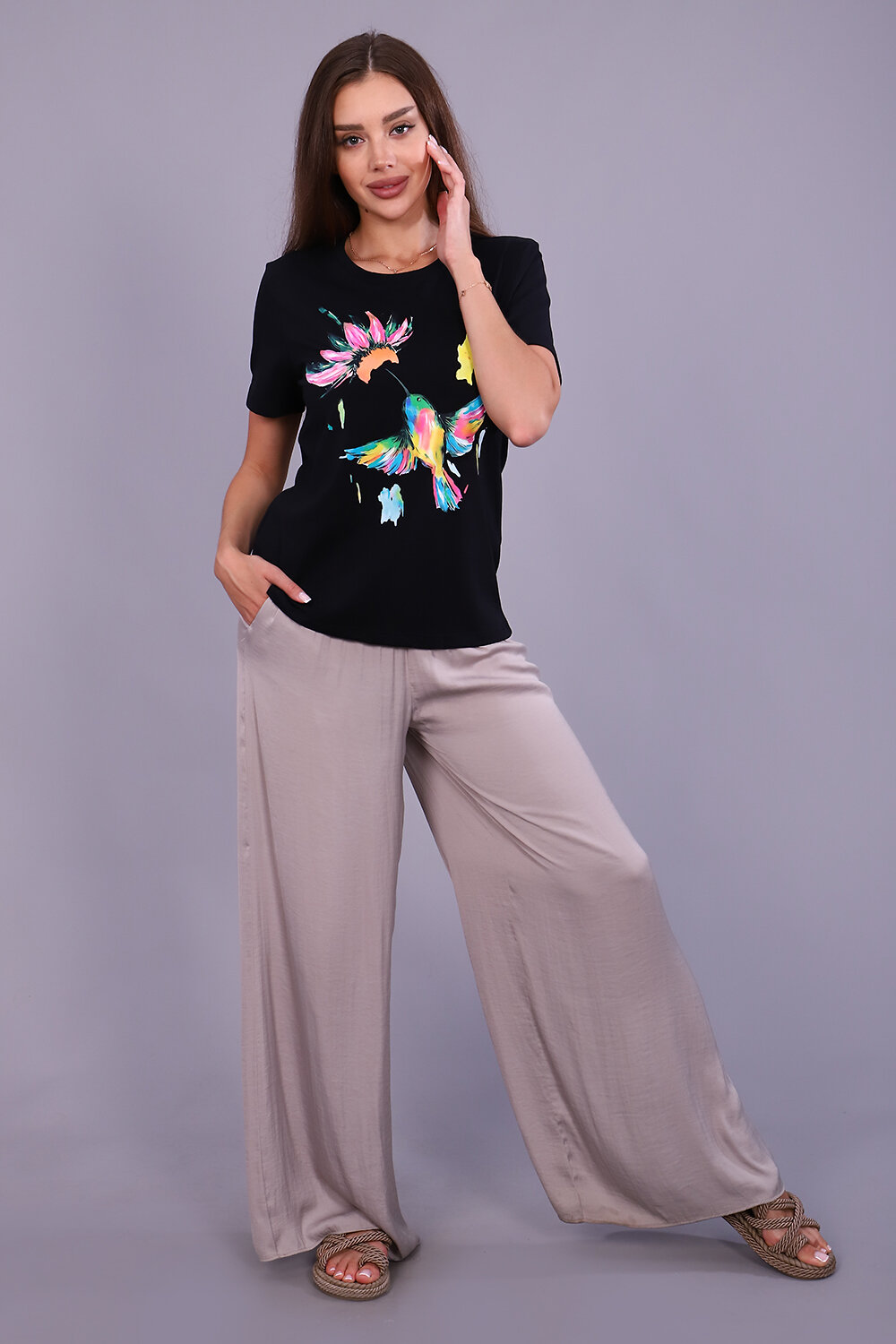 ст. цена792руб.! 792792Натали Футболка 70013черный