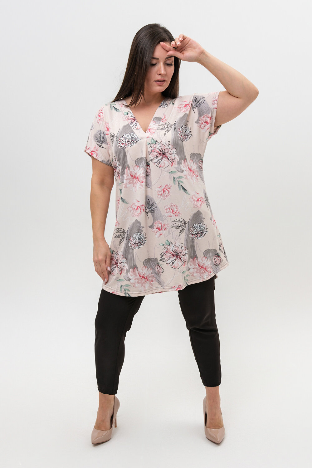 ст. цена816руб.! 816816Натали Туника 6767пудра