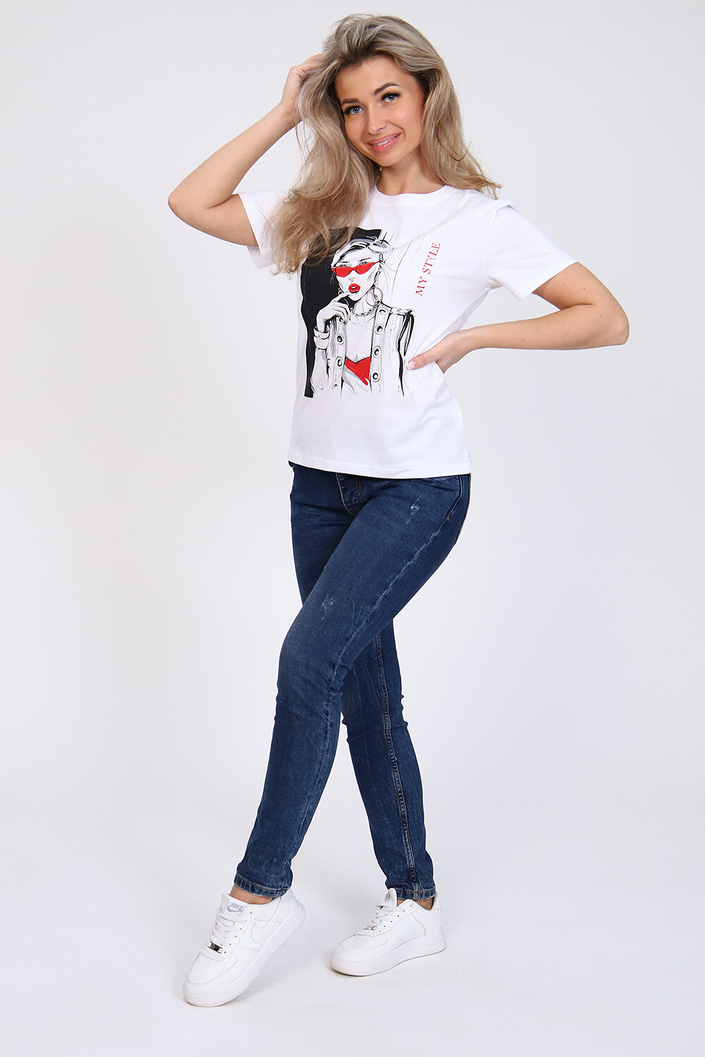 ст. цена564руб.! 564564Натали Футболка 70047белый