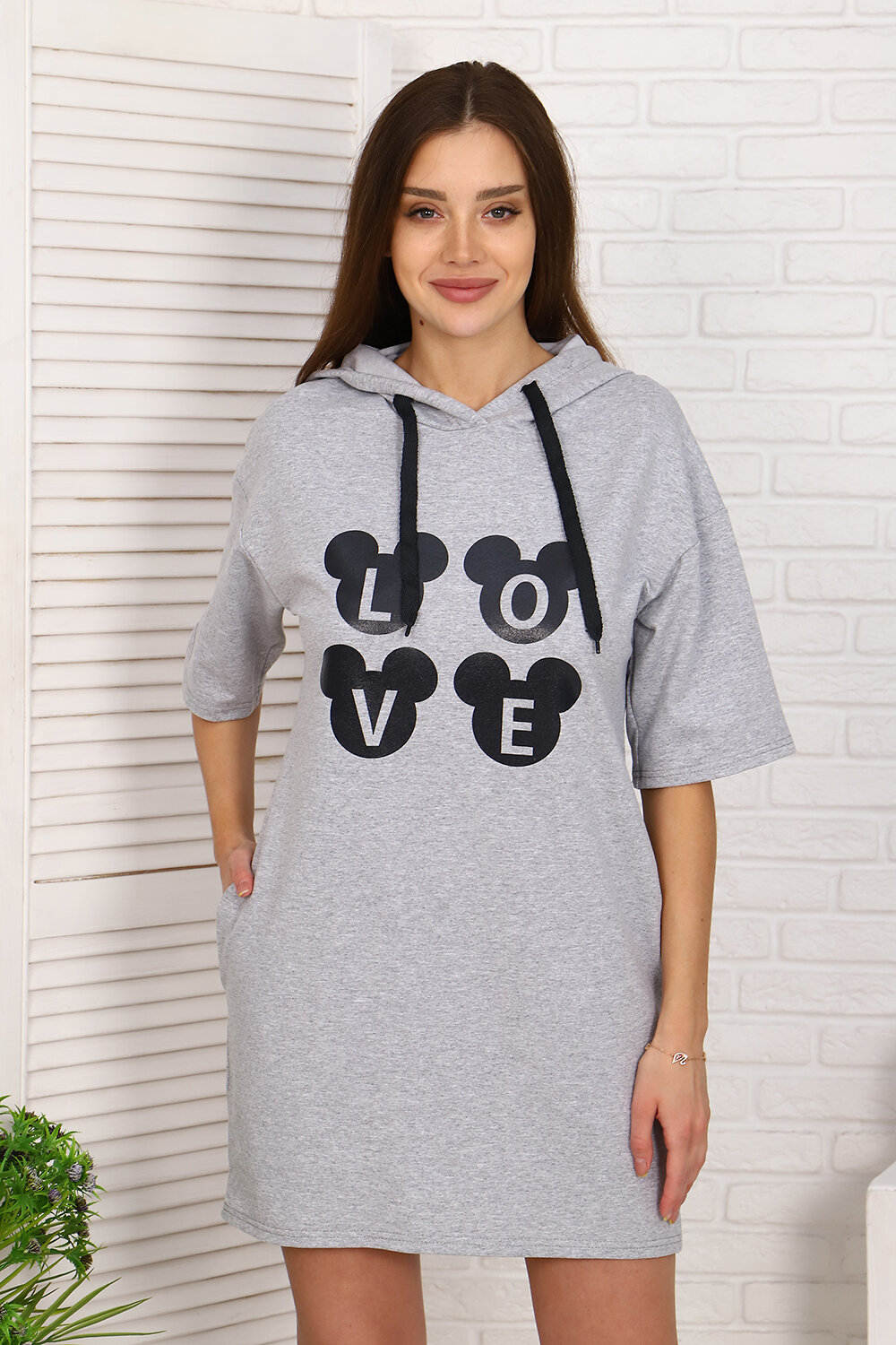 ст. цена900руб.! 900900Натали Туника 24876серый меланж