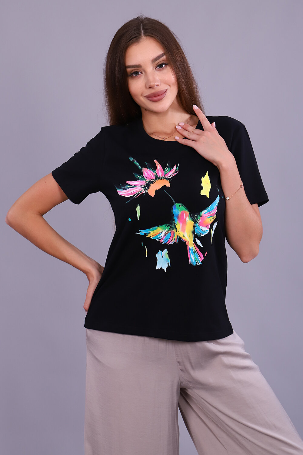 ст. цена792руб.! 792792Натали Футболка 70013черный