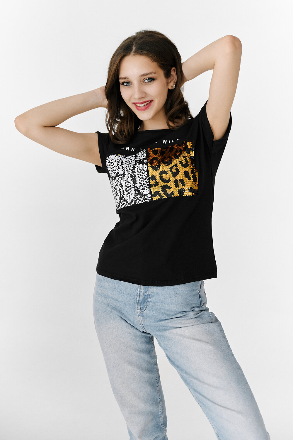 ст. цена540руб.! 540540Натали Футболка 7213черный