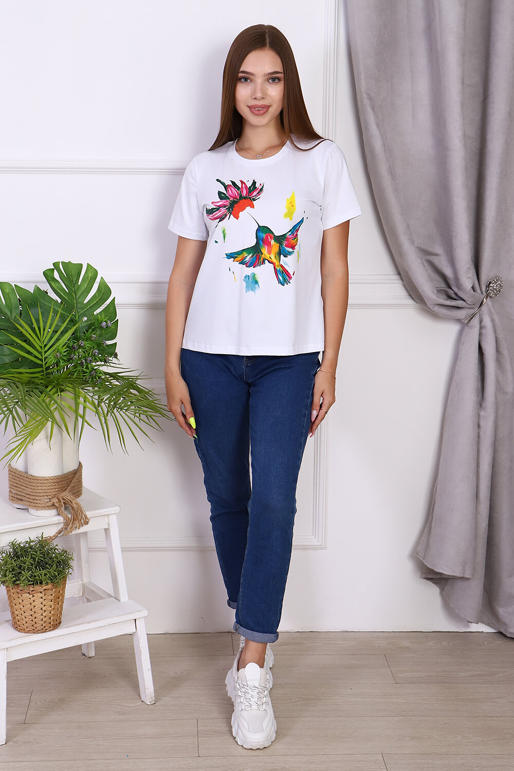 ст. цена792руб.! 792792Натали Футболка 70013белый