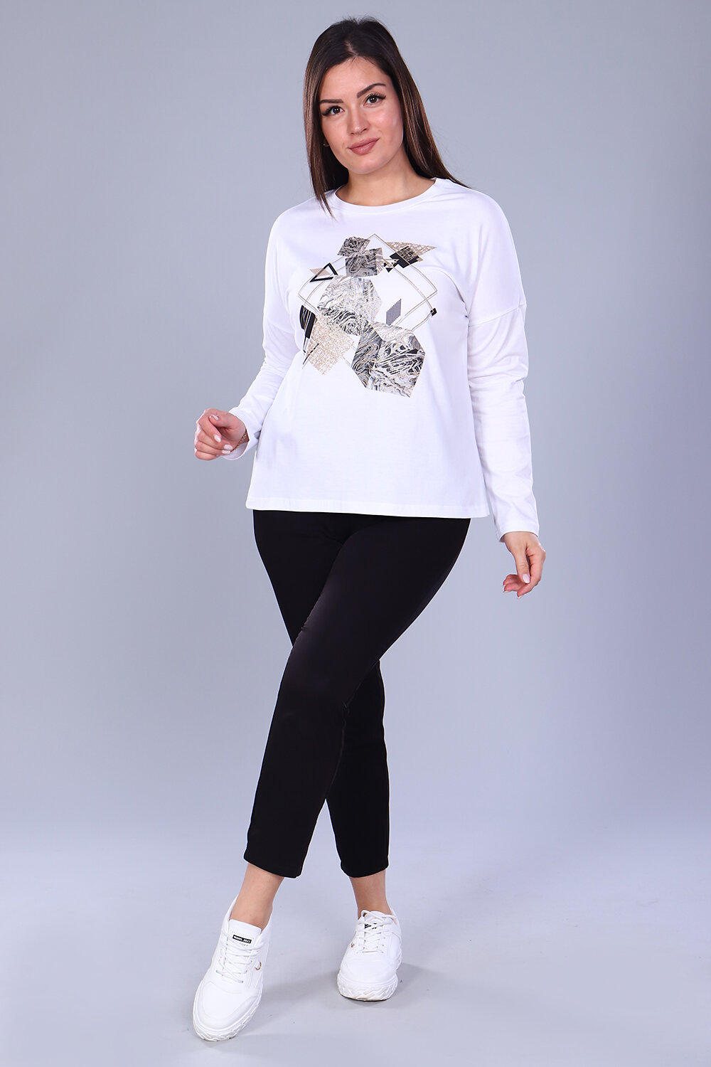 ст. цена834руб.! 834834Натали Лонгслив 55038белый