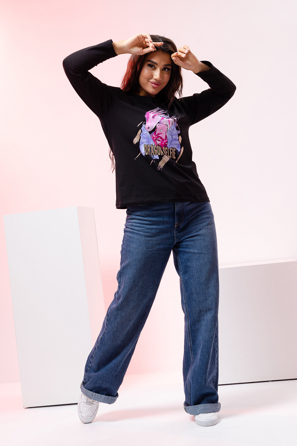 ст. цена1038руб.! 10381038Натали Лонгслив 83709черный