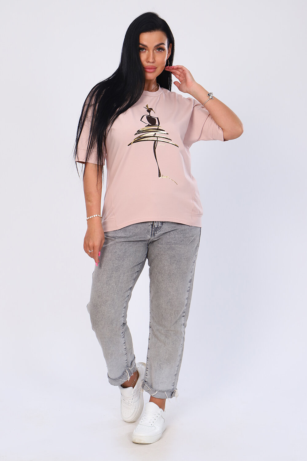 ст. цена798руб.! 798798Натали Футболка 82027пудра