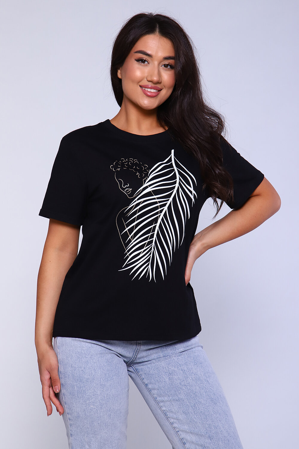 ст. цена732руб.! 732732Натали Футболка 55056черный