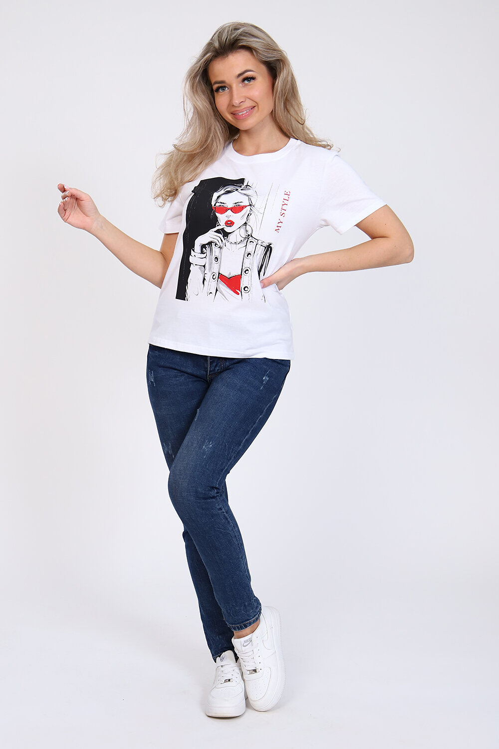 ст. цена564руб.! 564564Натали Футболка 70047белый