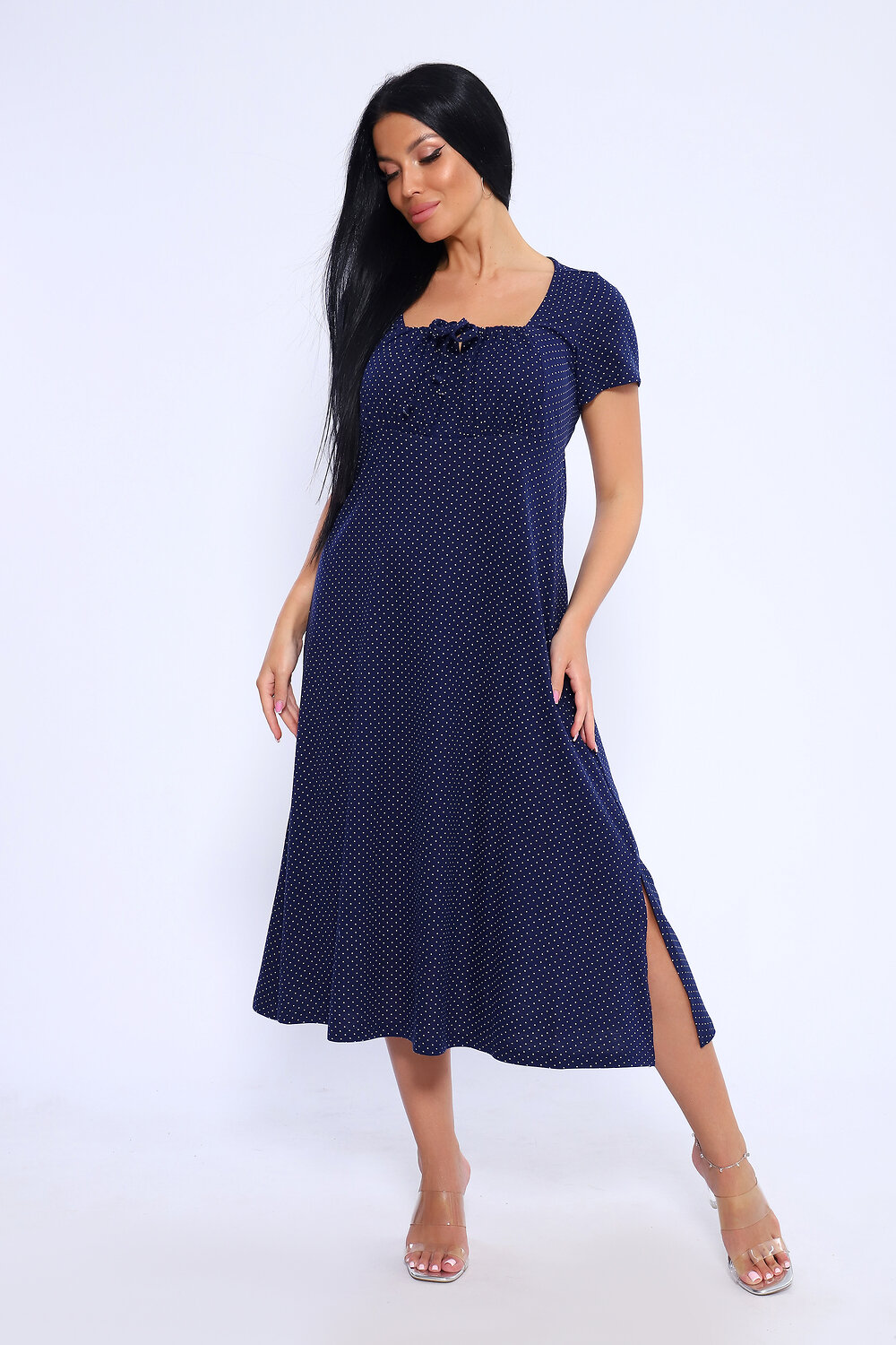 ст. цена1008руб.! 10081008Натали Платье 71124темно-синий