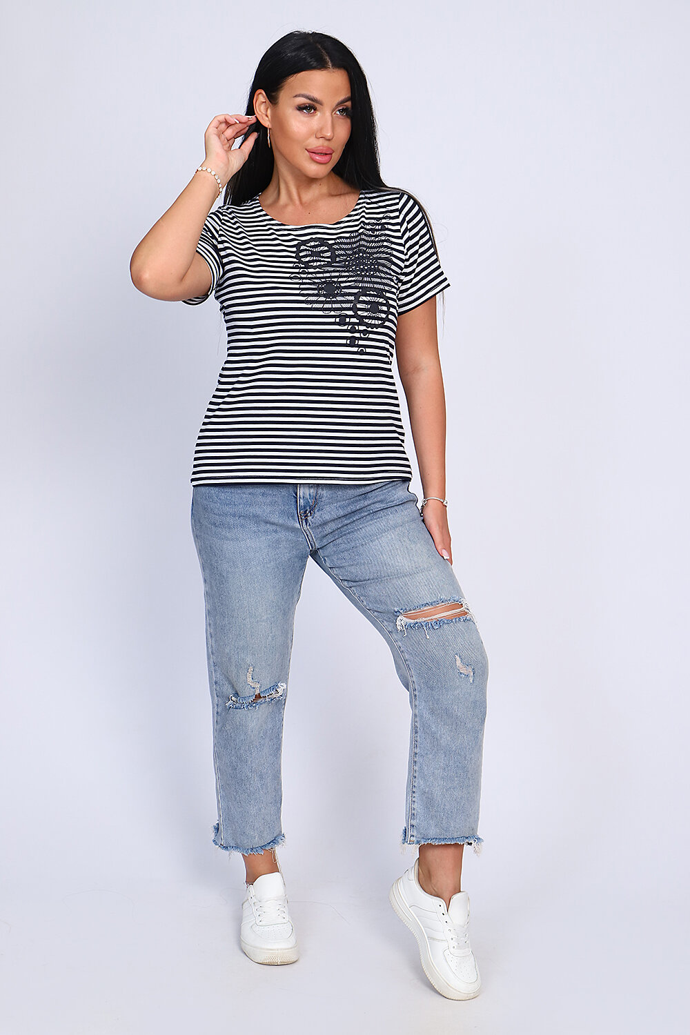 ст. цена768руб.! 768768Натали Футболка 82029синяя полоса