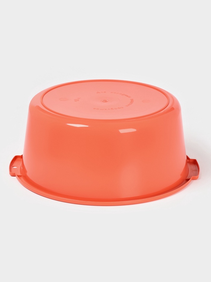 Таз хозяйственный круглый, 10 л, 37×35×14.5 см, кораллово-розовый