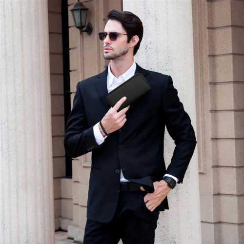 ст. цена1595руб.! Мужской кожаный кошелек CB-15 BLACK