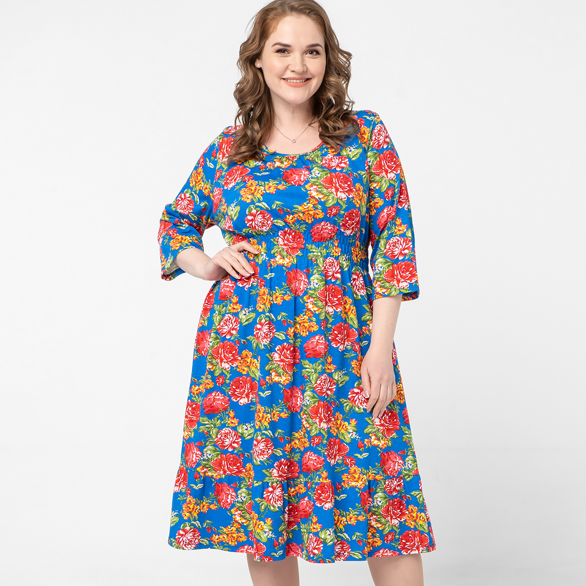 ст. цена1400руб.! Платье, трикотаж, голубой