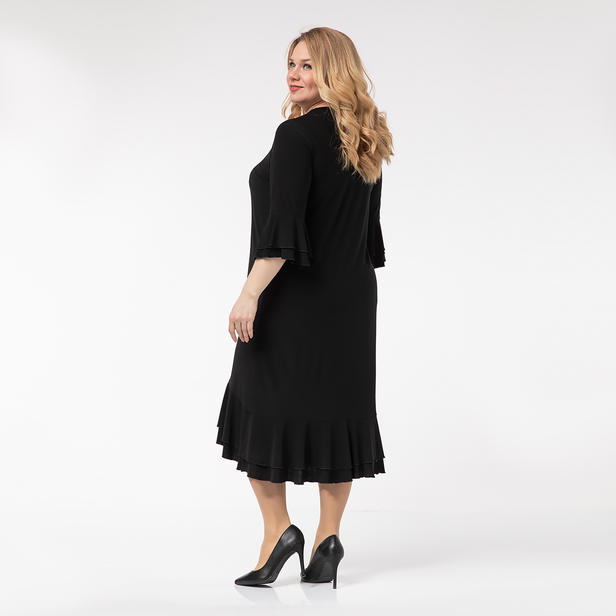 ст. цена1400руб.! Платье, трикотаж, черный