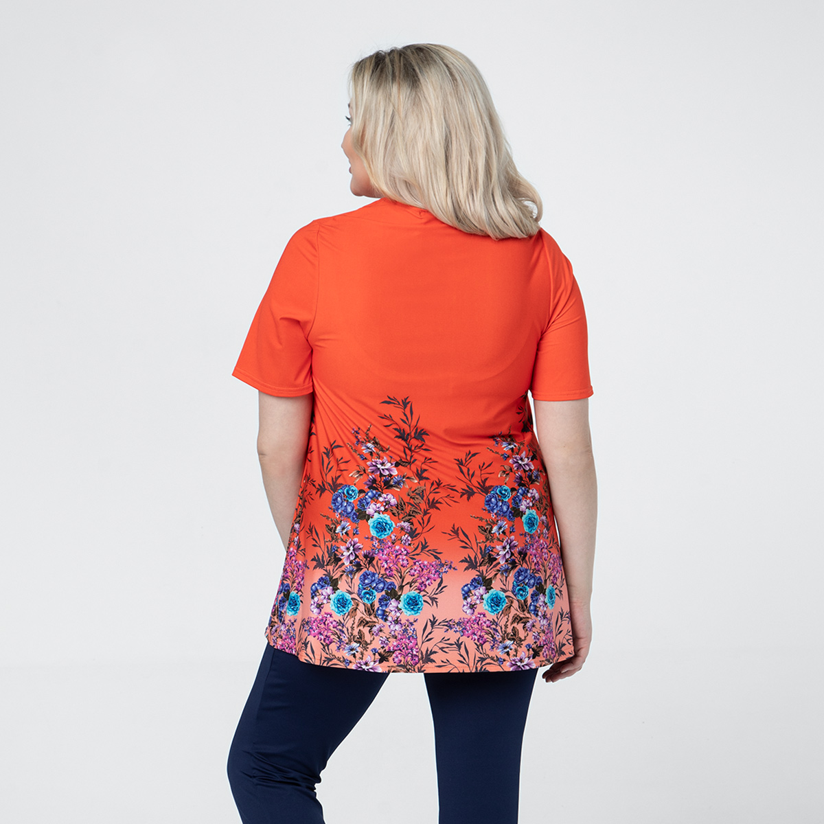 ст. цена1500руб.! Костюм, трикотаж, туника, бриджи, оранжевый