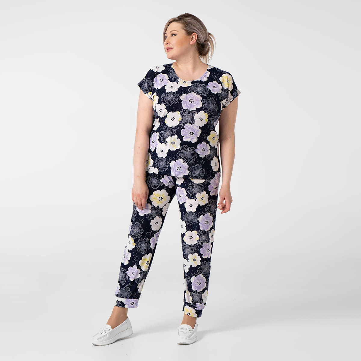 ст. цена1500руб.! Костюм, трикотаж, кофта, брюки, сиреневый