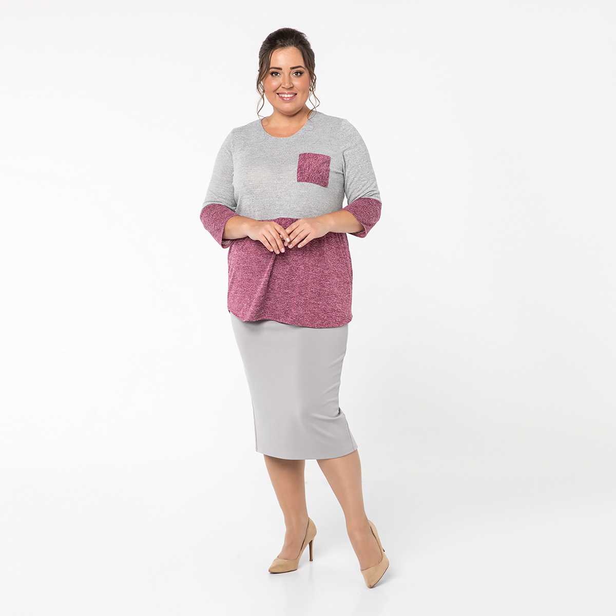 ст. цена2000руб.! Туника, трикотаж, розовый