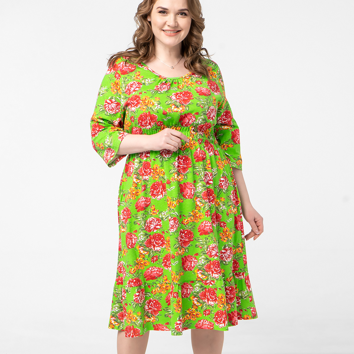 ст. цена1400руб.! Платье, трикотаж, зеленый