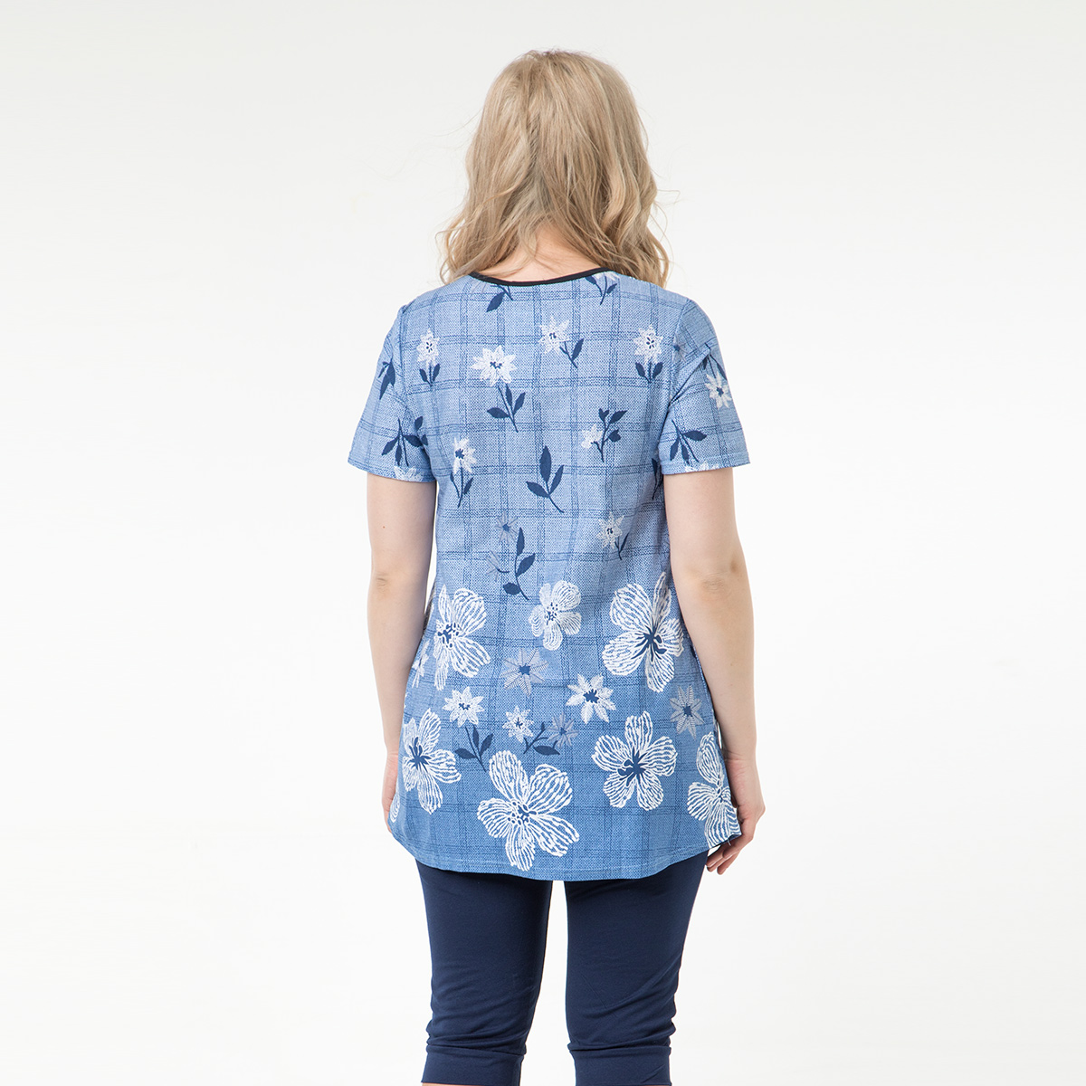 ст. цена1500руб.! Костюм, трикотаж, туника, брюки, голубой