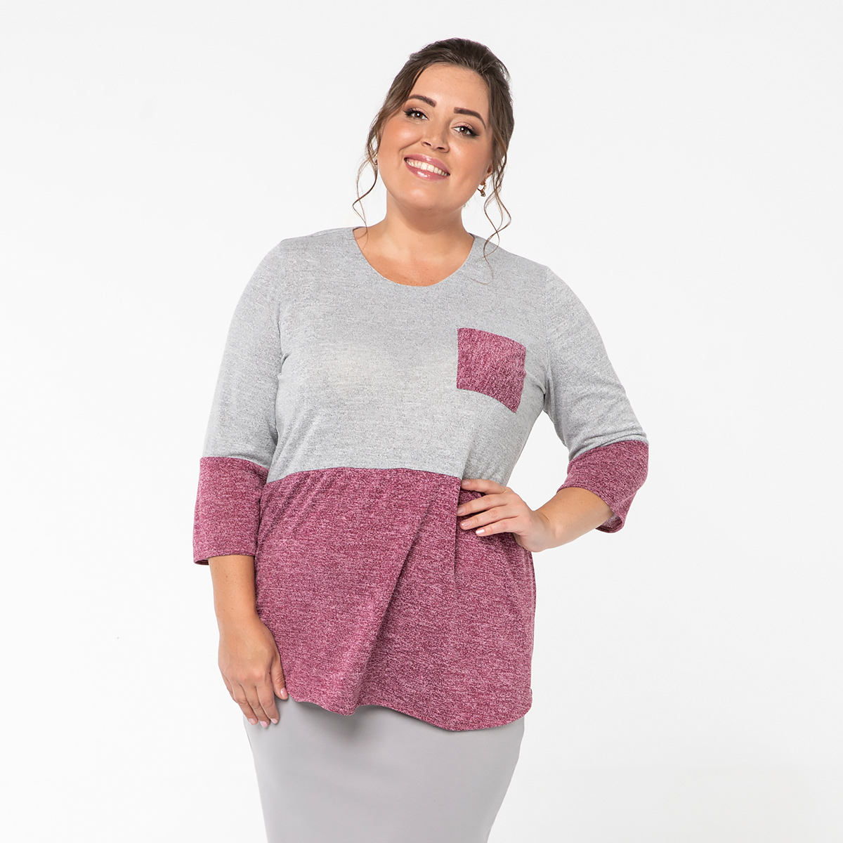 ст. цена2000руб.! Туника, трикотаж, розовый