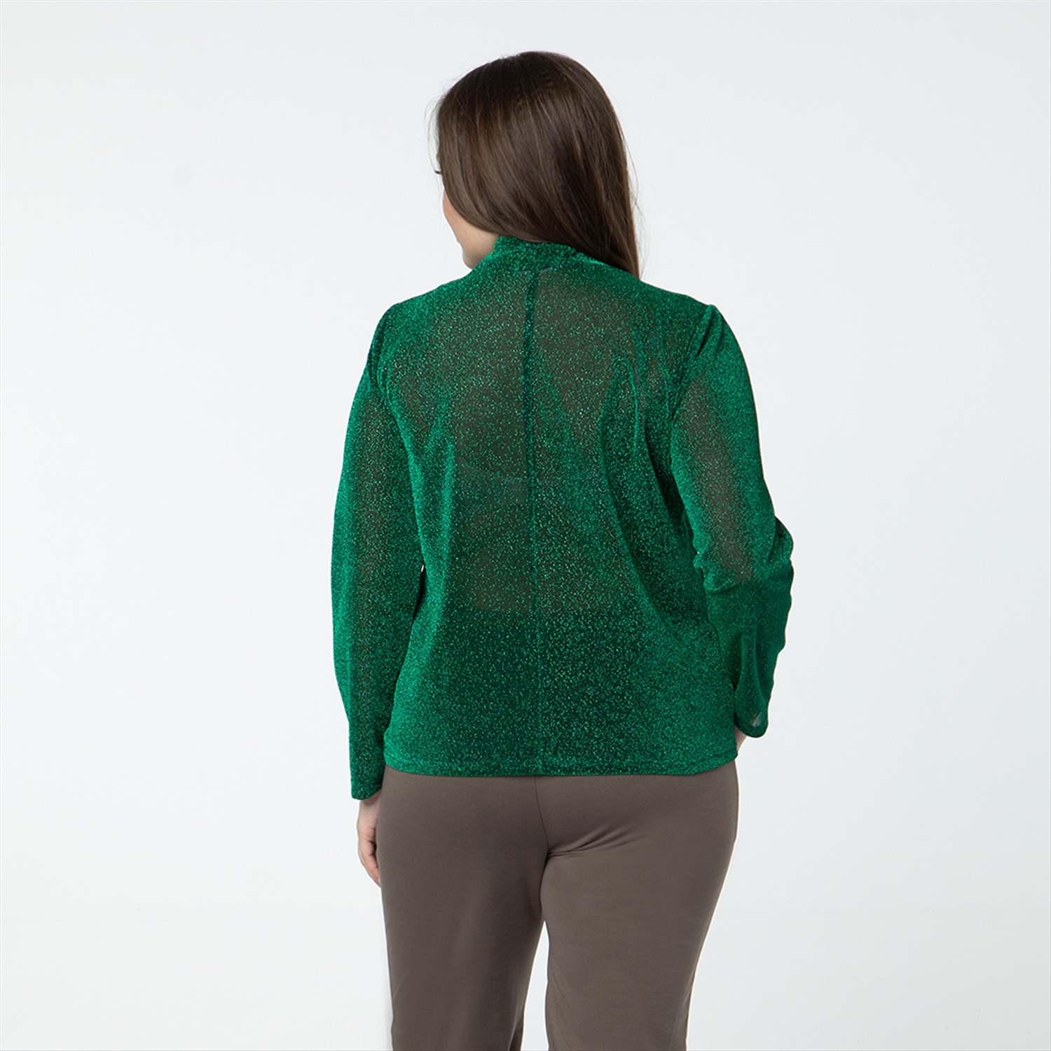 ст. цена1500руб.! Джемпер-Водолазка, трикотаж, изумрудный