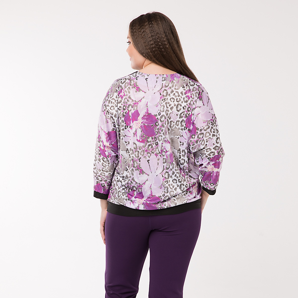 ст. цена1000руб.! Блуза, трикотаж, фиолетовый