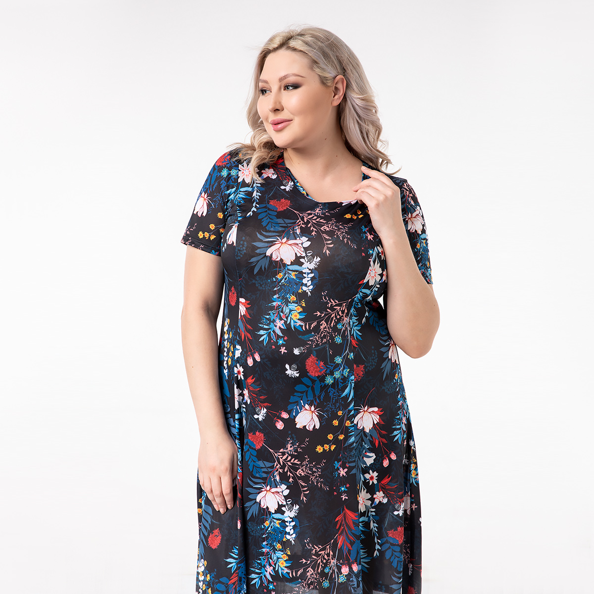 ст. цена1400руб.! Платье, трикотаж, синий