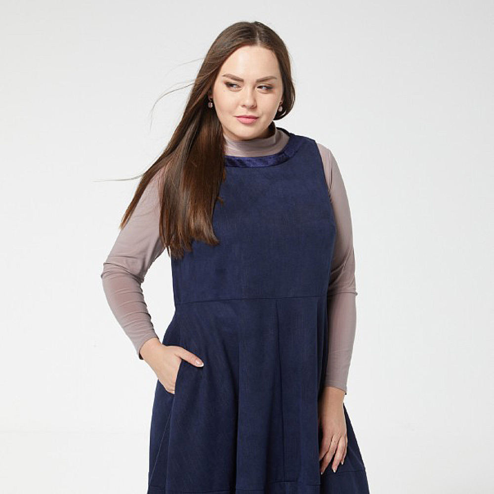 ст. цена2200руб.! Сарафан, трикотаж, синий