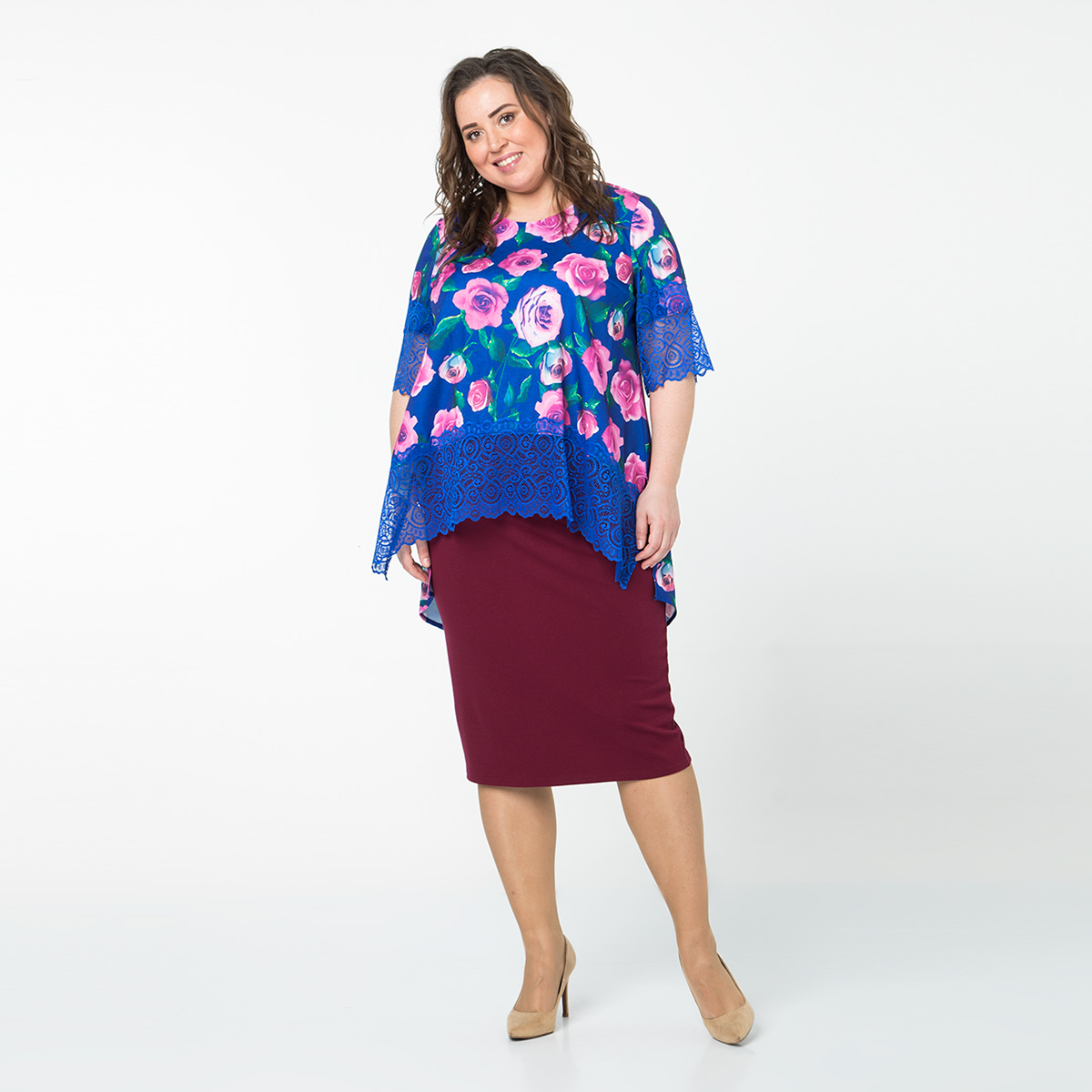 ст. цена2000руб.! Туника, текстиль, синий