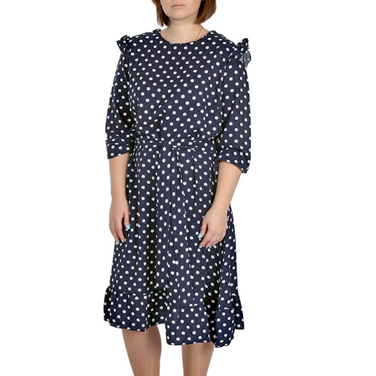 ст. цена1400руб.! Платье, пояс, текстиль, синий