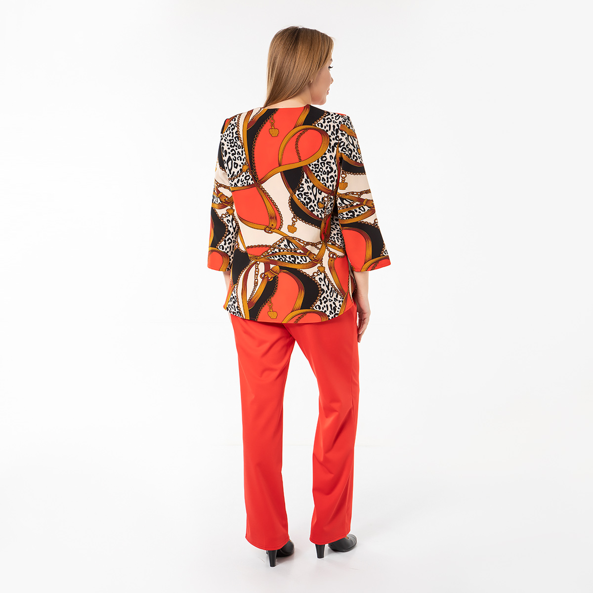 ст. цена1800руб.! Костюм, туника, брюки, коралловый