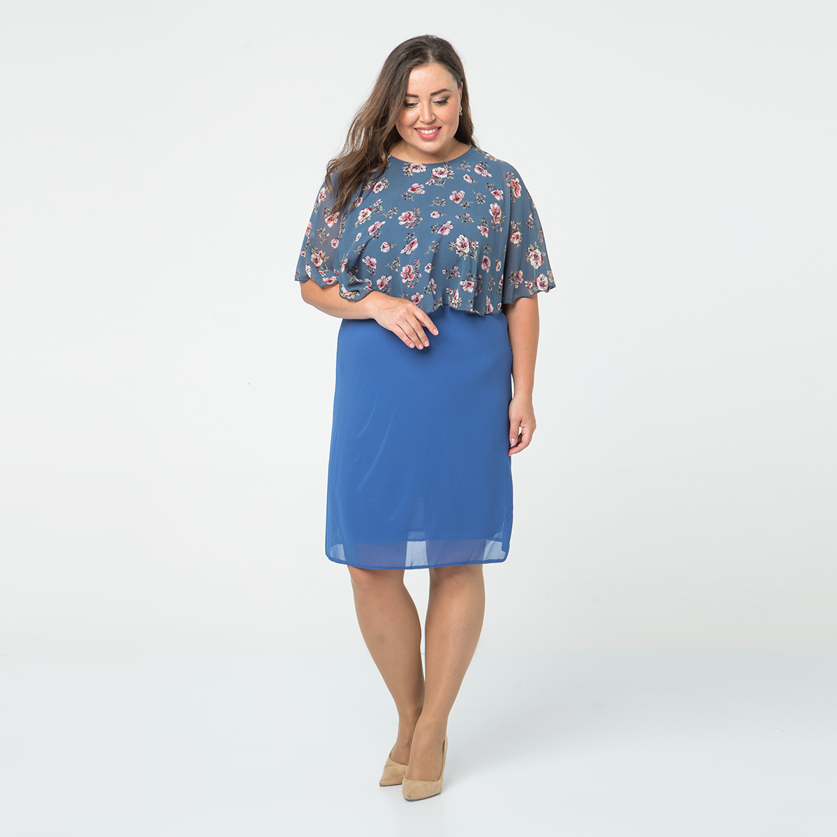 ст. цена1000руб.! Платье, трикотаж, синий