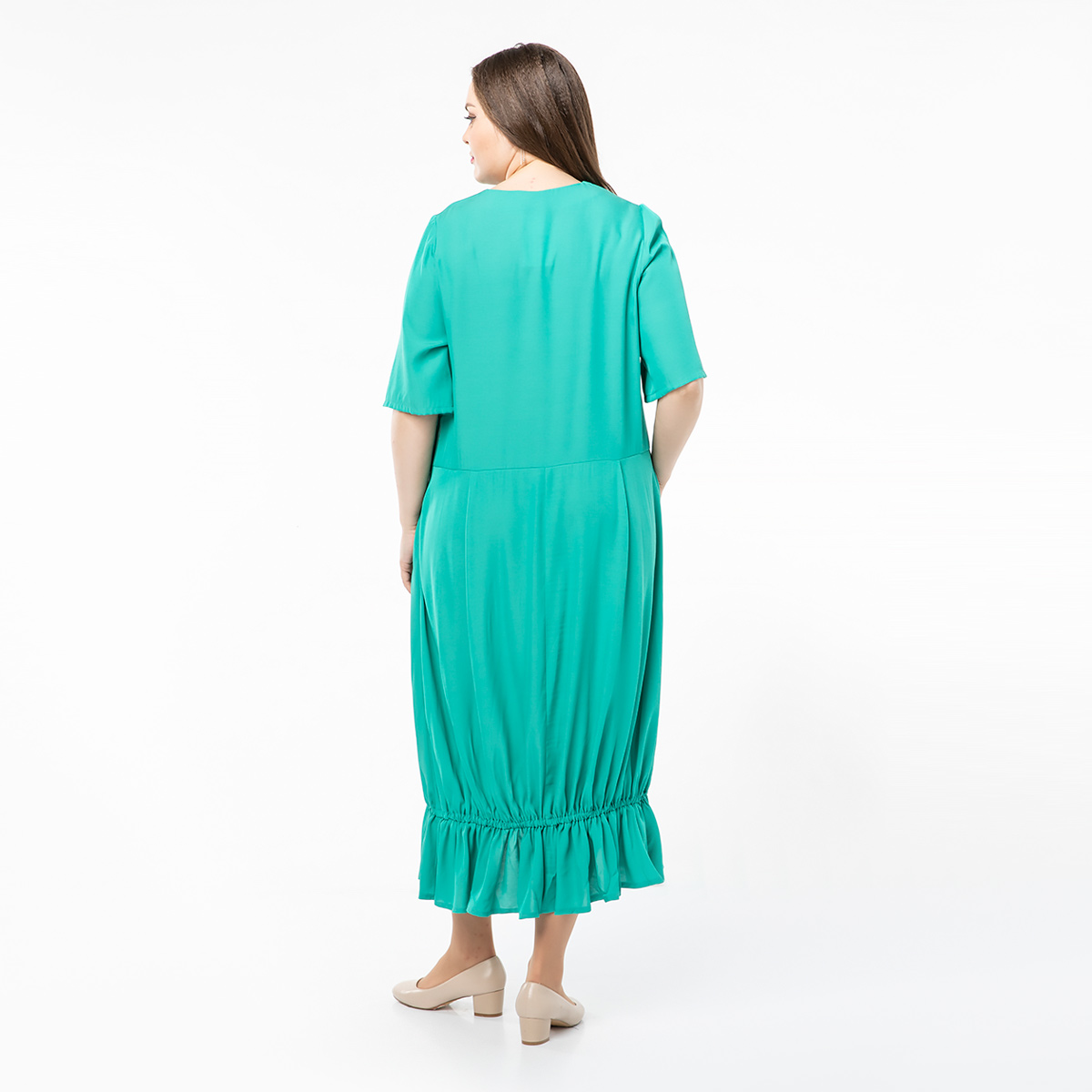 ст. цена1400руб.! Платье, текстиль, зеленый