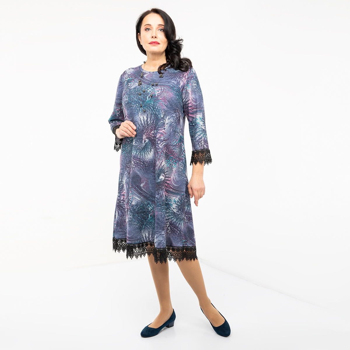 ст. цена1000руб.! Платье, трикотаж, синий