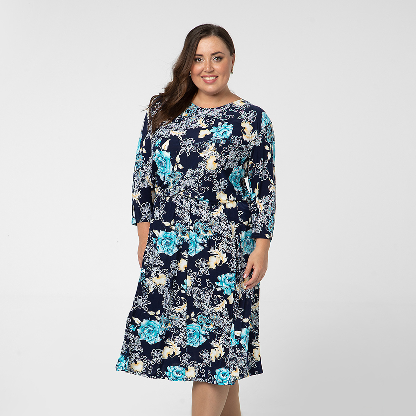 ст. цена1800руб.! Костюм, трикотаж, блуза, юбка, голубой