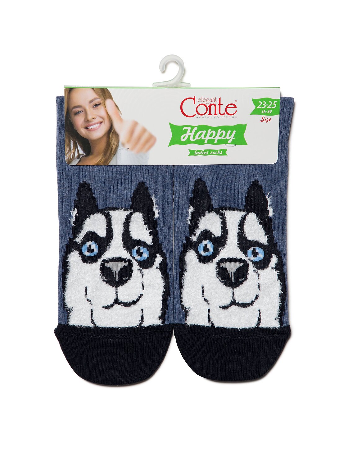 ст. цена145руб.! Conte elegant Носки HAPPY с пушистым рисунком