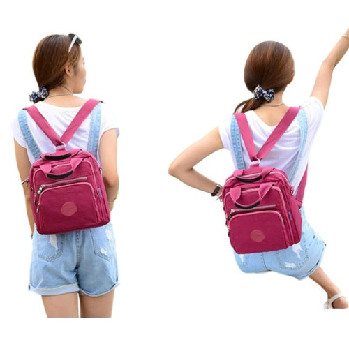 ст. цена995руб.! Женская текстильная сумка-рюкзак 1002 BLACK