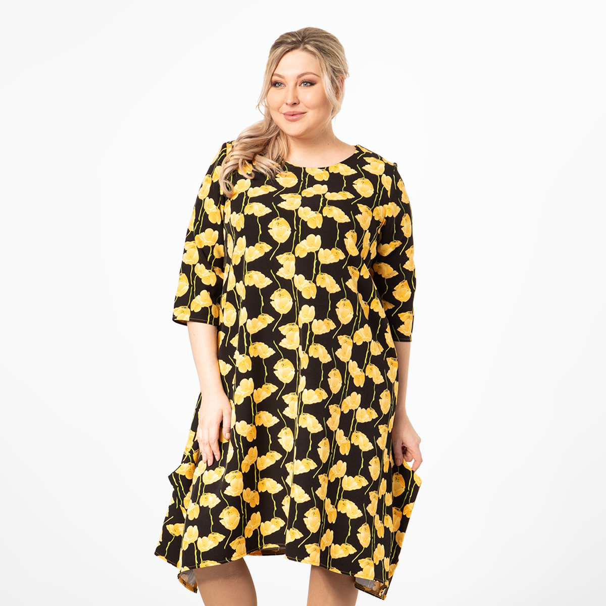 ст. цена1000руб.! Платье, текстиль, желтый