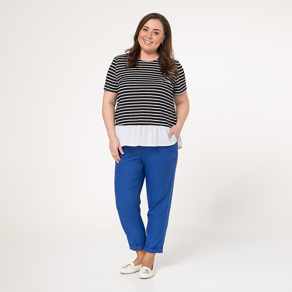 ст. цена1000руб.! Блуза, трикотаж, синий