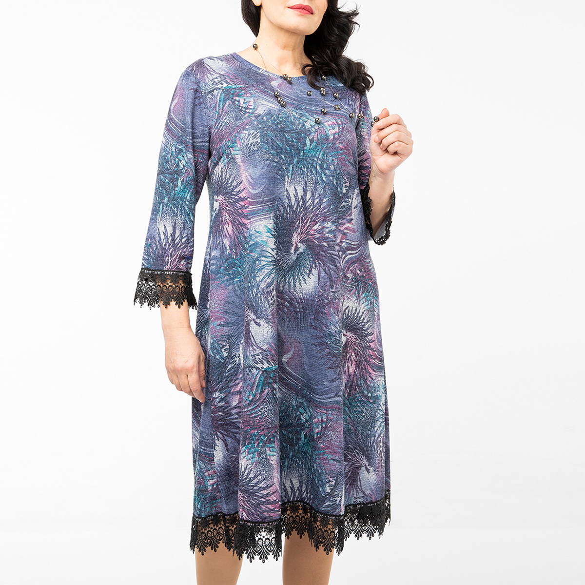 ст. цена1000руб.! Платье, трикотаж, синий