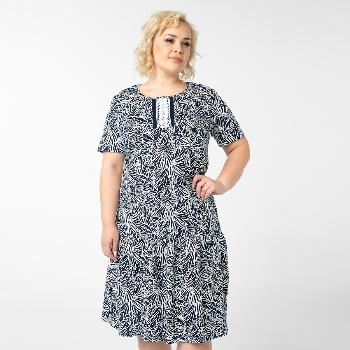 ст. цена1400руб.! Платье, трикотаж, синий