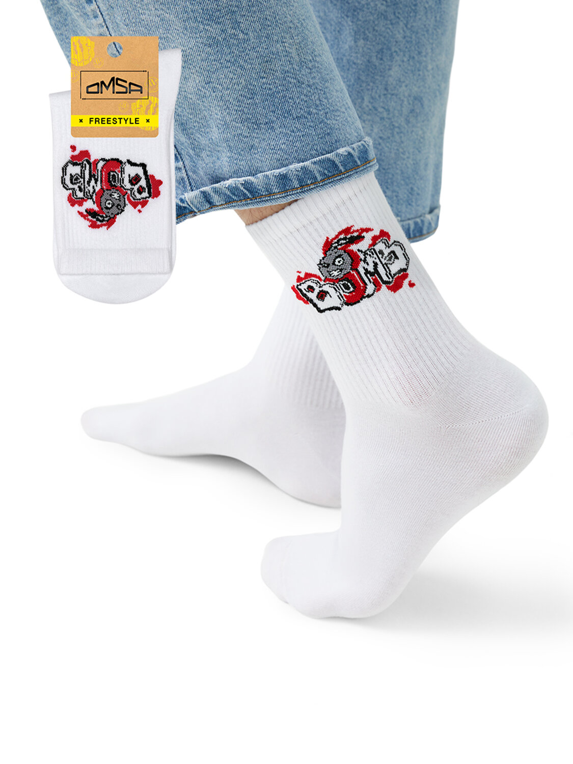 ст. цена90руб.! Omsa Носки OMSA FREESTYLE 613