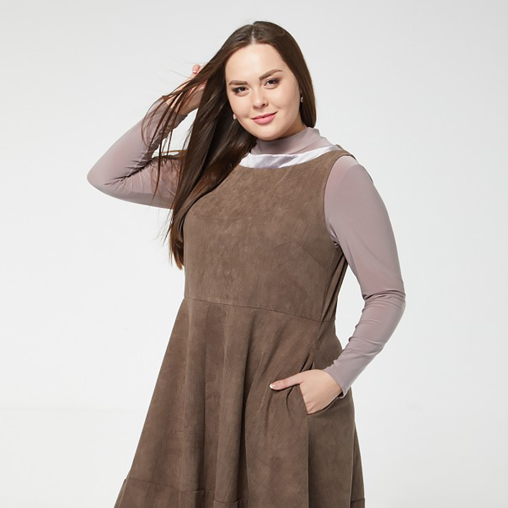 ст. цена2200руб.! Сарафан, трикотаж, кофейный