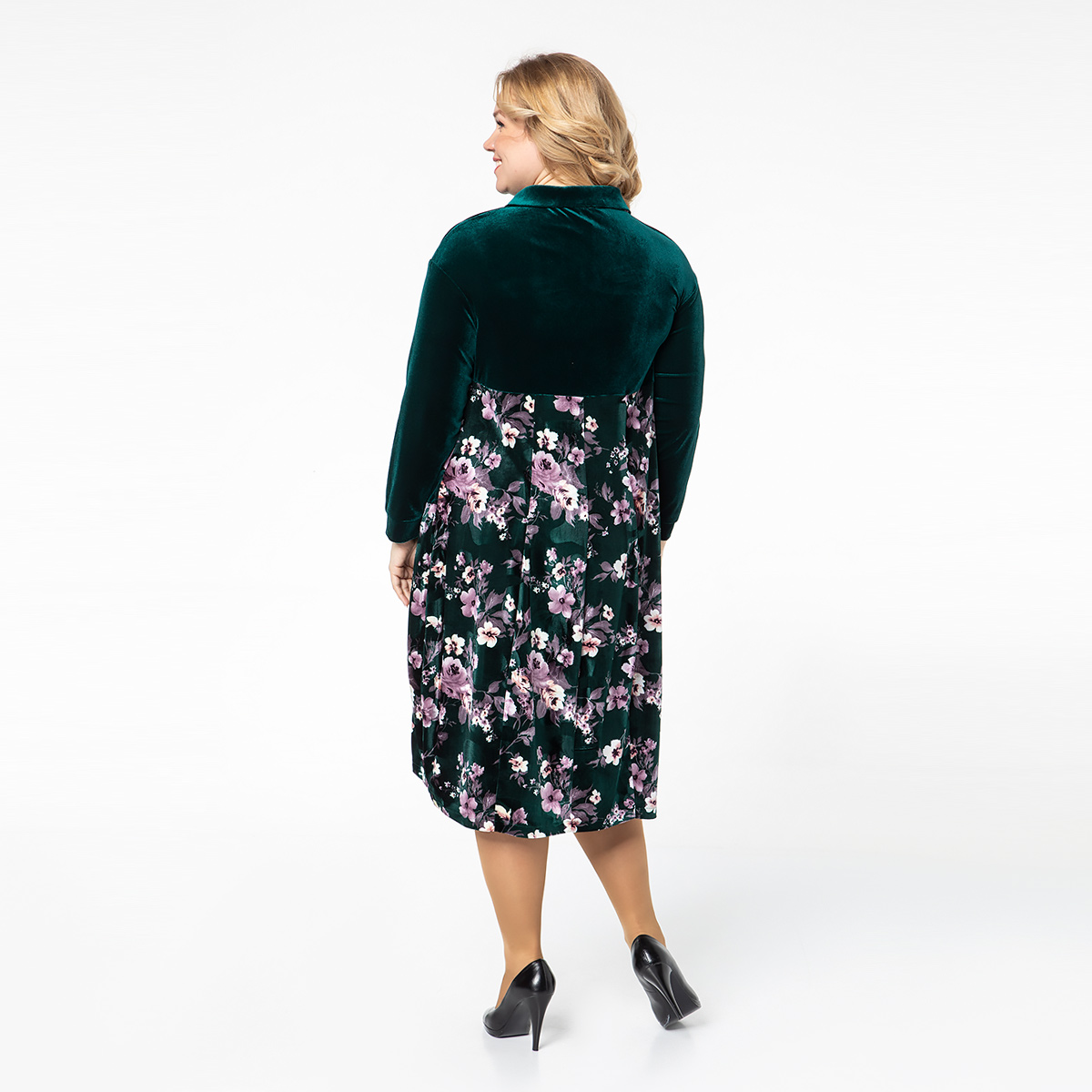 ст. цена2400руб.! Платье, бархатное полотно, зеленый