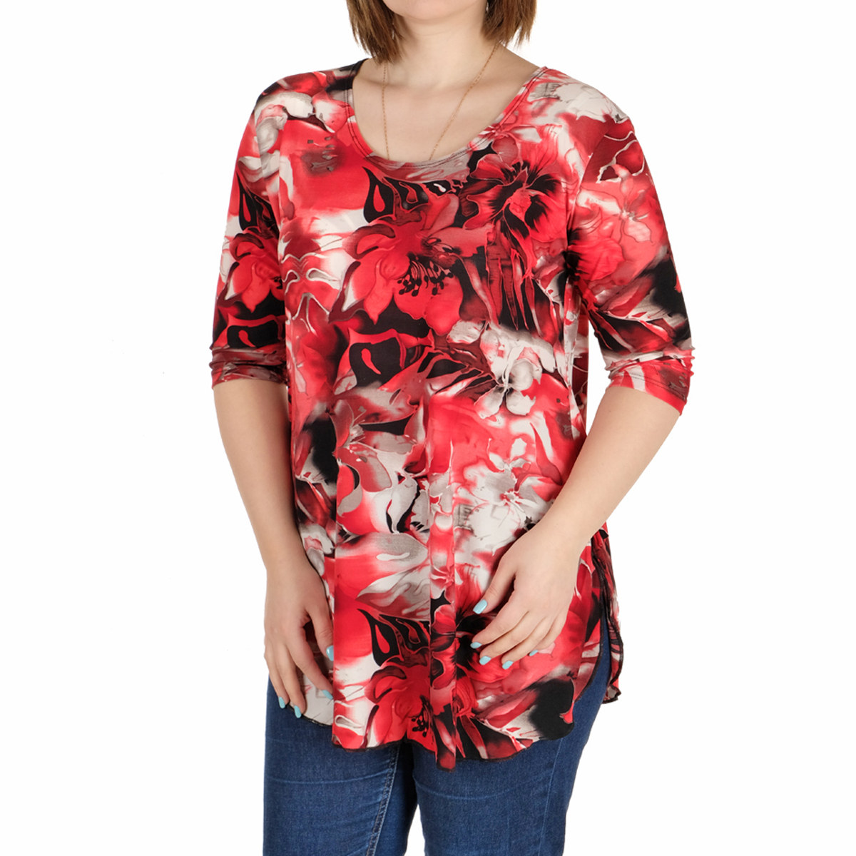 ст. цена2000руб.! Туника, трикотаж, красный